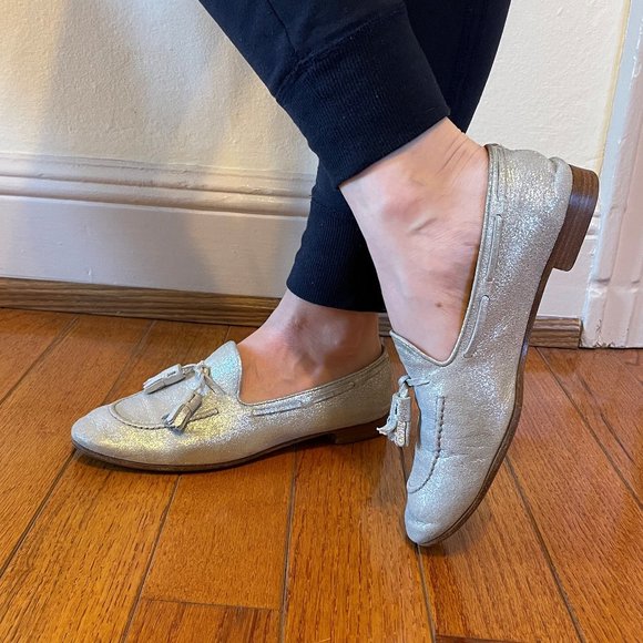 Fratelli Rossetti Silver Leather Tassel Loafer - Size 37.5 IT (7.5 US) Women's - Picture 7 of 7